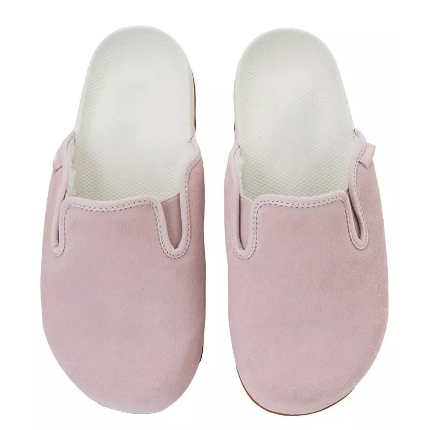 Ladies Lined Suede Mule Clogs