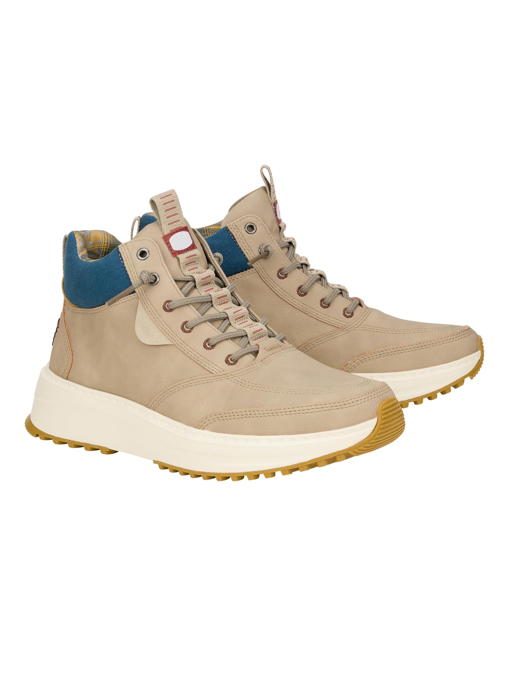 Sand Suede Mid-Top Casual Sneakers