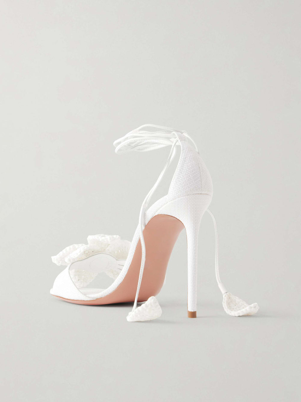 Women's Crochet Flower Ankle-Tie Stiletto Sandals