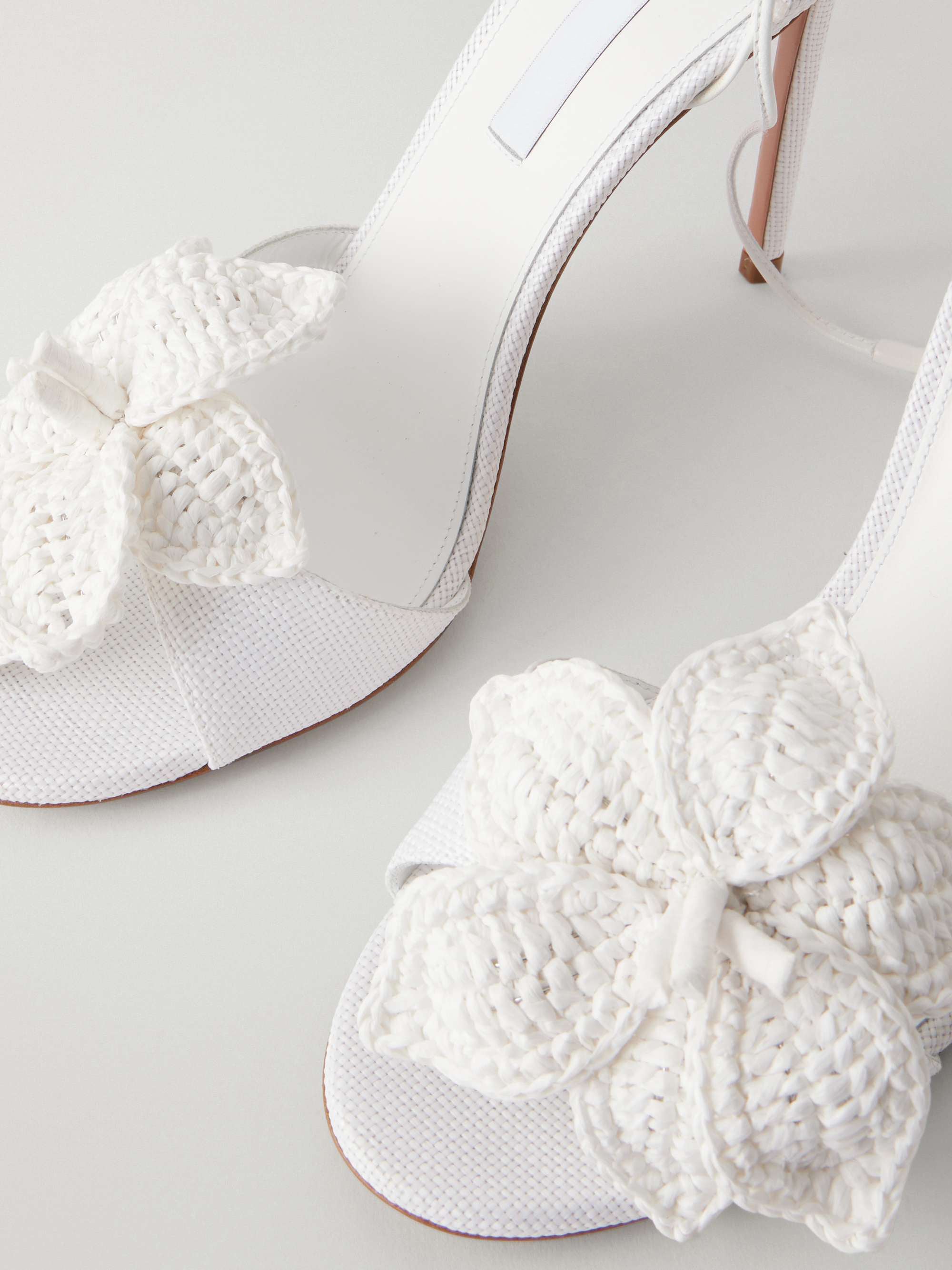 Women's Crochet Flower Ankle-Tie Stiletto Sandals