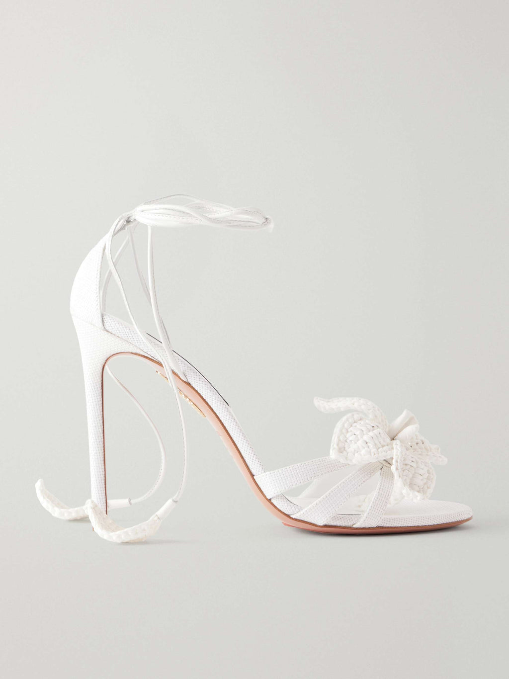 Women's Crochet Flower Ankle-Tie Stiletto Sandals