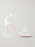 Women's Crochet Flower Ankle-Tie Stiletto Sandals