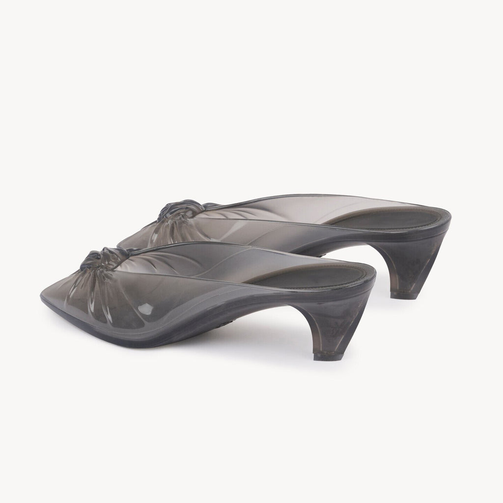 Ladies' Jelly Knot Peep-Toe Kitten Heel Mules